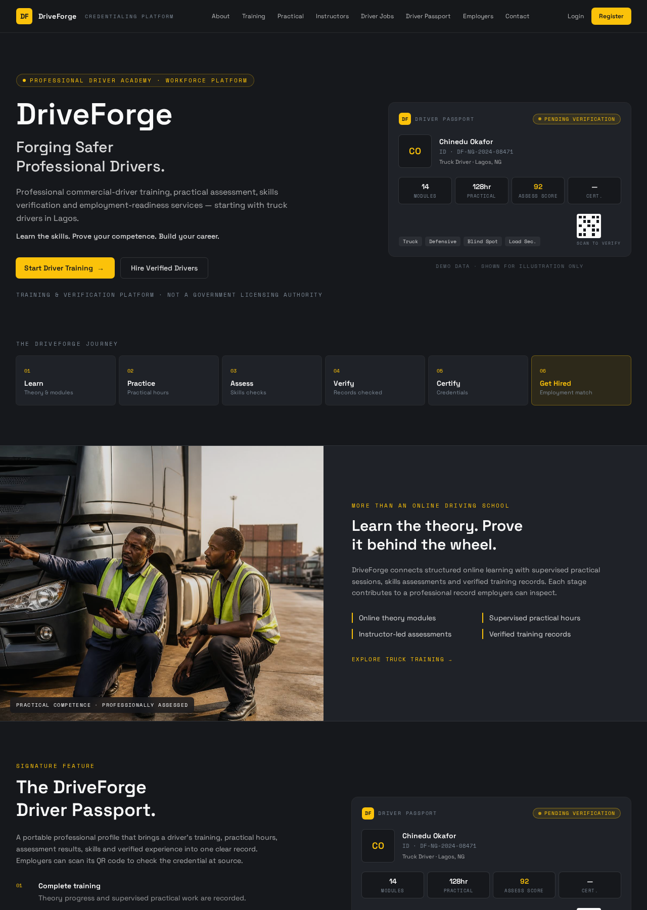 DriveForge homepage preview